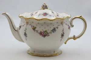 Royal Crown Derby Royal Antoinette Teapot Large 1.5L w Lid England Porcelain - Picture 1 of 7