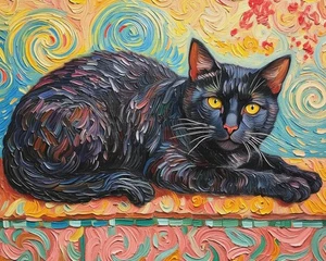 Buy 2 Get the 3rd FREE, 8.5 x 11, Art PRINTS, Cat Art Print, Wall Art, Black Cat - Picture 1 of 3