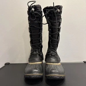 Sorel Conquest Carly II Women's Boots Snow Winter Carly Black Tall Size 8 - Picture 1 of 9