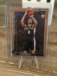 2025-26 Topps Basketball DYLAN HARPER Gold /2025 Rookie RC Spurs NBA - Picture 1 of 2