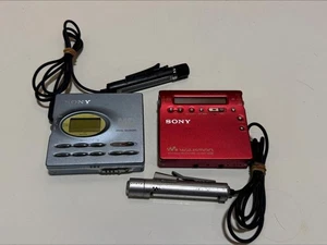 Sony Md Player Mz-R900 Mz-R901 Portable Minidisc Recorder/Player Silver & Red - Picture 1 of 9