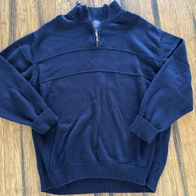 Men’s Pendleton 100% Cotton Navy 1/2 Zip Size XL - Image 1 of 3