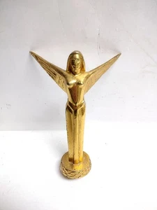 Vintage Dodge Gold Winged Goddess Trophy Topper Hood Ornament 1956, Metal 6" - Picture 1 of 5