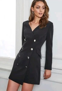 FOREVER NEW BLACK BLAKE LONG SLEEVE BLAZER DRESS SIZE 8. BNWT RRP $139.95 - Picture 1 of 10