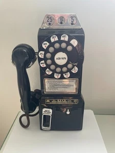 1981 "PAYPHONE" Jim Beam Dekanter schwarz Münztelefonflasche LEER Telefonserie - Bild 1 von 2