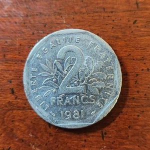 Republique Francaise 2 Francs Münze - 1981 - Bild 1 von 2