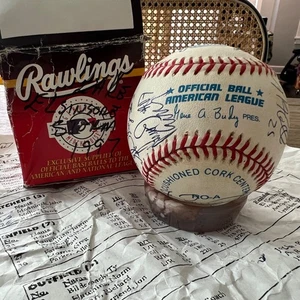 Bengie Molina Pre-Rookie 1997 Lake Elsinore Storm Team Signed Ball w/ Roster Ben - Picture 1 of 3