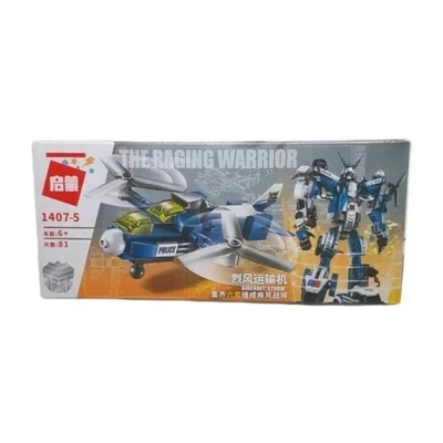 Qman Essemble Raging Warrior Aircraft Storm Transformer Building Block Toy - New - Image 1 of 2