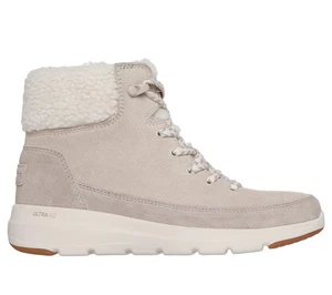 Skechers On-the-GO Stivaletto Donna con Cerniera Beige Memory Foam Foderato - Picture 1 of 5