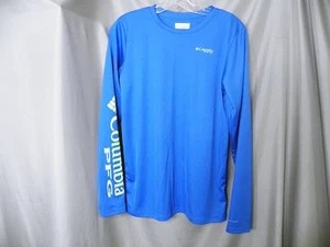Columbia YOUTH PFG Omni Shade Shirt XL blau meliert Langarm Angeln - Bild 1 von 7
