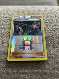 Trainer/Supporter Team Aqua Admin - Pokemon Karten 25/34 Reverse, Top Zustand - Bild 1 von 10