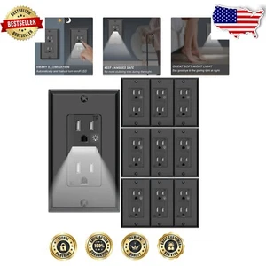 Smart LED Night Light Outlets with Dusk to Dawn Sensor - Child Safe Design - Picture 1 of 9