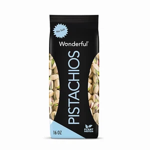 Wonderful Pistachios in Shell, Roasted with No Salt Nuts, 16 Ounce Bag, Protein - Picture 1 of 11