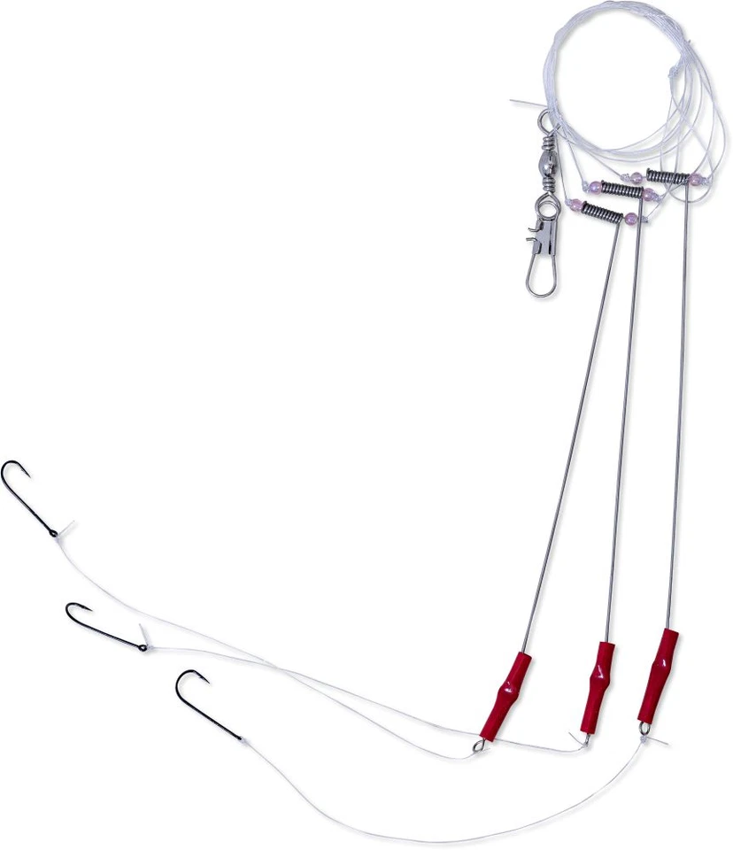 Zebco Premium Rig 2 Arm-Meeressystem Angelhaken mit Vorfach Naturködervorfach - Bild 1 von 1