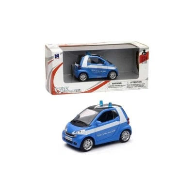 Newray Modellino Polizia SMART FORTWO 1:24 71413 - Immagine 1 di 2