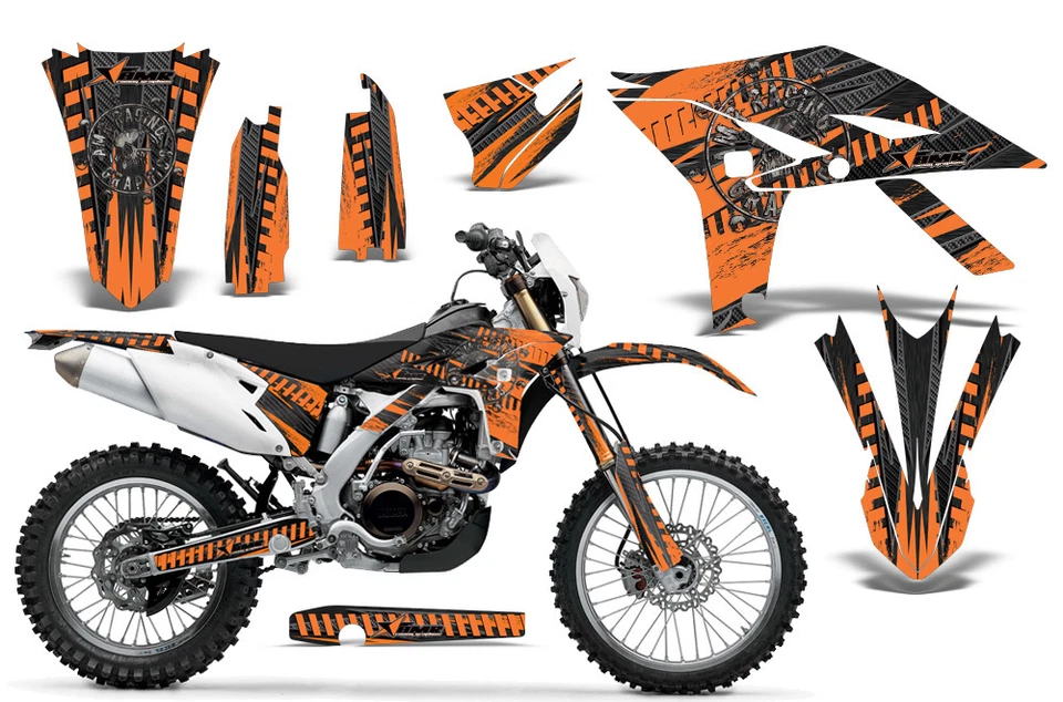 Kit de gráficos para moto de cross calcomanía adhesiva envoltura para Yamaha WR450F 2012-2015 NUCLEAR ORNG Foto 1 de 1