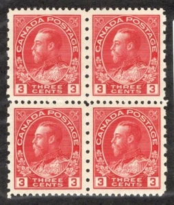 Kanada Scott #184 1931 3 Cent Karmin 4er Block - Pracht und postfrisch - Bild 1 von 1