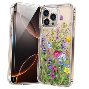 for iPhone 16 Pro Max Case with Screen Protector, Enhanced Blooming Flowers - Picture 1 of 7