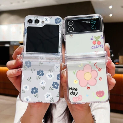 Phone Case For Samsung Galaxy Z Flip7 Flip6 5 4 Shockproof Hinge Floral PC Cover - Image 1 of 4