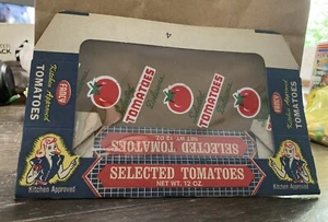 Confezione Pubblicitaria Scatola Pomodori Fantasia Selezionata Anni 50 NOS Violoncello Vue Pack Cucina - Foto 1 di 7