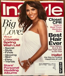 HALLE BERRY - InSTYLE Mag  Feb 2008 - BRAND NEW - LAKE BELL - JENNIE GARTH - Bild 1 von 2