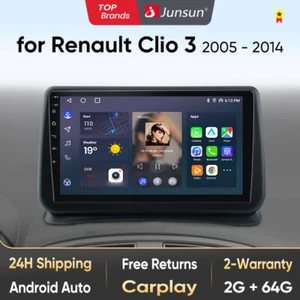 CarPlay Android 13 Car Stereo Radio GPS Sat Navi For Renault Clio Mk3 2006-2012 - Picture 1 of 19