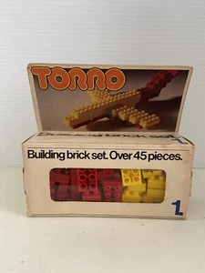 Vintage Torro Construction Building Bricks Blocks  Rare Kids Toys New in box - Picture 1 of 8
