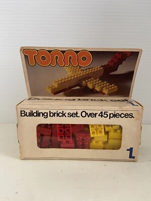 Vintage Torro Construction Building Bricks Blocks  Rare Kids Toys New in box - Image 1 of 4