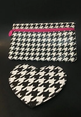 IPSY HOUNDSTOOTH BOLSA E ESPELHO DUO Cores: Preto e Branco Material  - Imagem 1 de 2