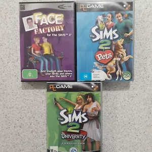 The Sims 2: PC Expansion packs for University, Face Factory and Pets - Picture 1 of 2