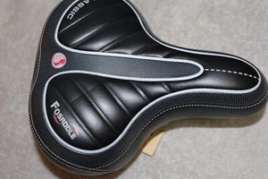 Sella bici classica Fosaddle - ampia sella comfort in gel con riflettore - Foto 1 di 4