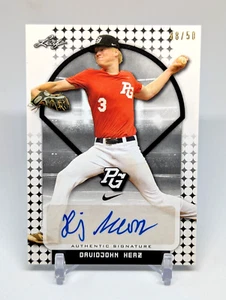 DavidJohn DJ Herz 2018 Leaf Perfect Game Showcase AUTO #'D /50 ROOKIE RC Nats - Picture 1 of 10