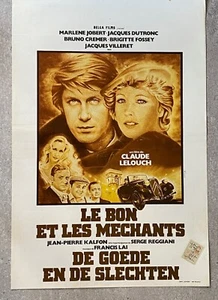 Ancienne Affiche de Film de Cinéma. Avec Jacques DUTRONC- Bruno CREMER - Afbeelding 1 van 1