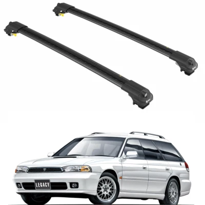 Juego de barras transversales negras aptas para SUBARU LEGACY (BG) SUV 1994-1999 Foto 1 de 4