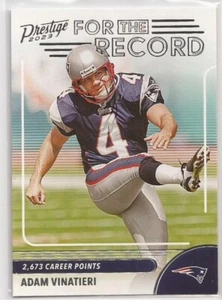 2023 Panini Prestige For the Record Adam Vinatieri #18 New England Patriots - Picture 1 of 2