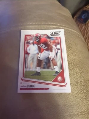 2018 Panini Score Football Rashaan Evans Alabama Crimson Tide Rookie #345 - Image 1 of 2