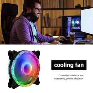120mm Fan RGB/Colorful Computer Case Fans Cooling Cooler Radiator DC 12V - Afbeelding 1 van 10