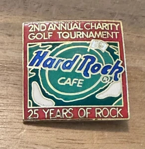 Hard Rock Cafe 25 Years of Rock Pin 2nd Annual Charity Golf Tournament Pin - Picture 1 of 2