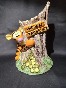 Vintage Disney Winnie The Pooh Tigger Hidden Treasure Tree Coin Bank - Picture 1 of 10