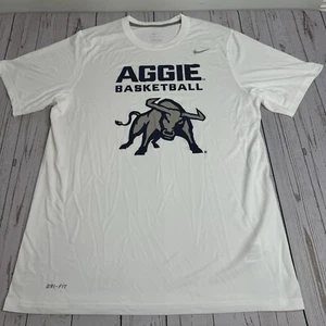 Nike DriFit Utah State Aggies Camiseta Gráfica Para Hombres Grande Manga Corta Camiseta Blanca - Imagen 1 de 8