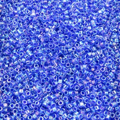 DB0063 11/0 Miyuki Cobalt Lined Sapphire AB Delica Seed Beads 5 Grams Tube - Image 1 of 2
