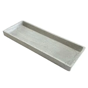 Dekotablett, Dekoschale Betonoptik 27x10x2cm moderne Schale Polyresin GRAU - Bild 1 von 2