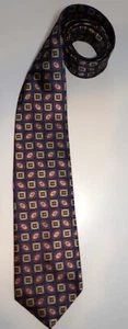 NEW MEN'S BLUE SATIN PAISLEY NECKTIE - Picture 1 of 6
