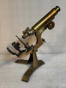 Microscopio antiguo compuesto de latón CJ Joseph Zentmayer Philadelphia de 2 lentes - Imagen 1 de 19