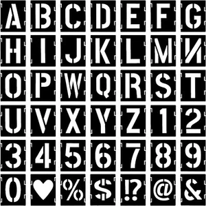 42-Pcs Letter Stencils 3.5-Inch Reusable Alphabet & Number Spray Paint Stenc... - Picture 1 of 8