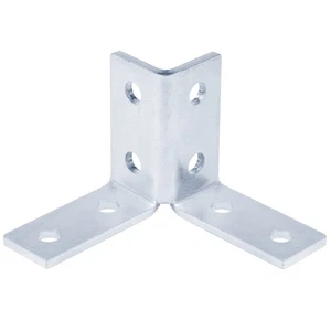 4 Pcs 8 Hole Wing Shape Double Corner 90 Degree Fitting Bracket for 1-5/8" St... - Picture 1 of 4
