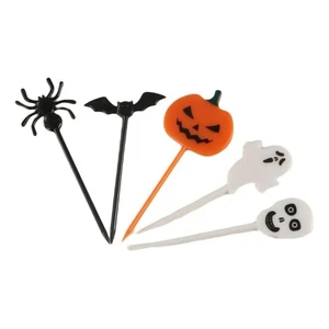 Ghost/Bat/Spider Pattern Halloween Fruit Toothpicks Snack - Picture 1 of 12