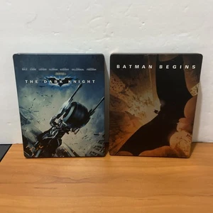 Batman Begins and The Dark Knight Blu-ray STEELBOOK ( Lot of 2) Bale Nolan - Picture 1 of 9