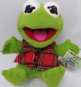 Vintage McDonald's Baby Kermit The Frog Muppets Christmas Plush 7" Toy  - Picture 1 of 10