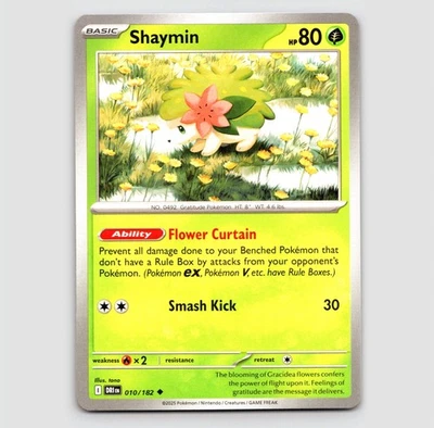 Shaymin - (Normal) - 010/182 - Uncommon NM SV10: Destined Rivals Single - Image 1 of 2